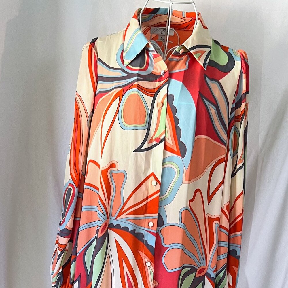 ALEXIS for Target XL Mixed Floral Long Sleeve Maxi Dress